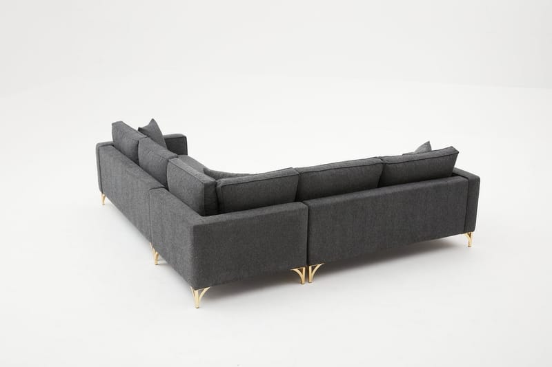 Retzow Hörnsoffa 4-sits - Antracit - Divansoffor & schäslongsoffa - 4 sits soffa med divan