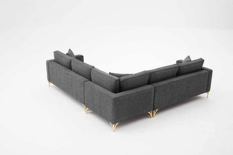 Retzow Hörnsoffa 4-sits - Antracit - Divansoffor & schäslongsoffa - 4 sits soffa med divan