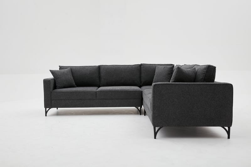 Retzow Hörnsoffa 4-sits - Antracit - Divansoffor & schäslongsoffa - 4 sits soffa med divan