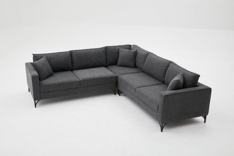 Retzow Hörnsoffa 4-sits - Antracit - Divansoffor & schäslongsoffa - 4 sits soffa med divan