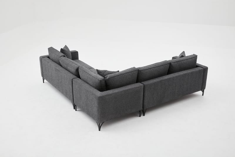 Retzow Hörnsoffa 4-sits - Antracit - Divansoffor & schäslongsoffa - 4 sits soffa med divan