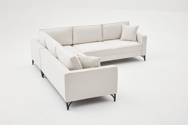 Retzow Hörnsoffa 4-sits - Beige - Divansoffor & schäslongsoffa - 4 sits soffa med divan