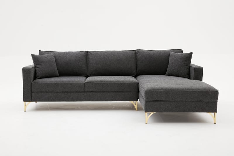 Retzow Soffa m. Divan 4-sits - Antracit - Divansoffor & schäslongsoffa - 4 sits soffa med divan