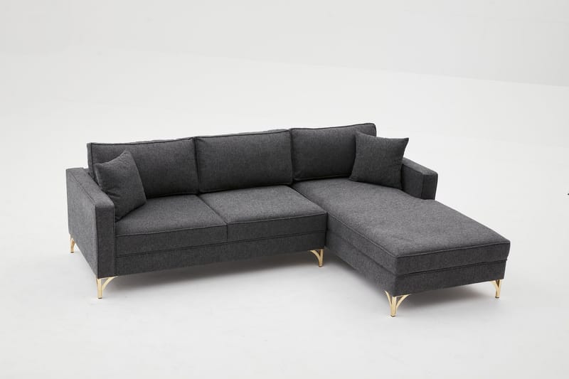 Retzow Soffa m. Divan 4-sits - Antracit - Divansoffor & schäslongsoffa - 4 sits soffa med divan