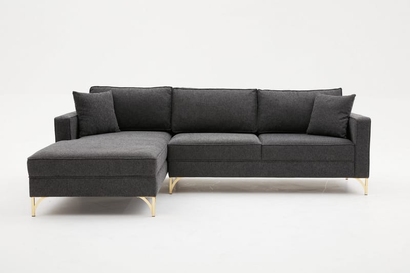 Retzow Soffa m. Divan 4-sits - Antracit - Divansoffor & schäslongsoffa - 4 sits soffa med divan