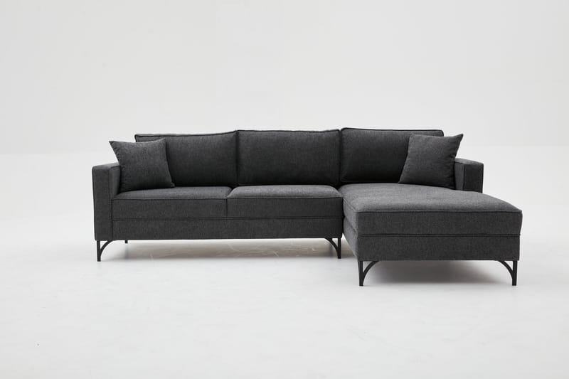 Retzow Soffa m. Divan 4-sits - Antracit - Möbler - Soffa - Divansoffor & schäslongsoffa