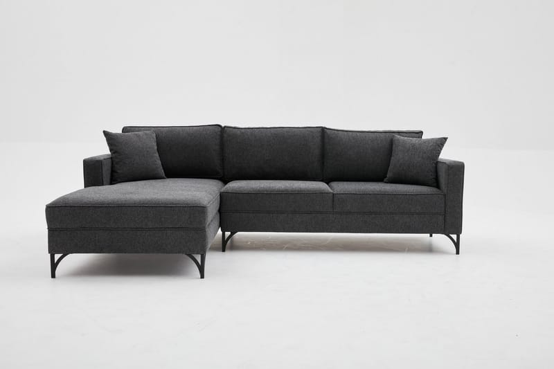 Retzow Soffa m. Divan 4-sits - Antracit - Divansoffor & schäslongsoffa - 4 sits soffa med divan