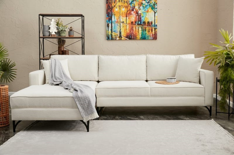 Retzow Soffa m. Divan 4-sits - Beige - Divansoffor & schäslongsoffa - 4 sits soffa med divan