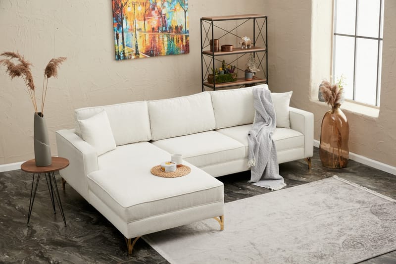 Retzow Soffa m. Divan 4-sits - Beige - Divansoffor & schäslongsoffa - 4 sits soffa med divan