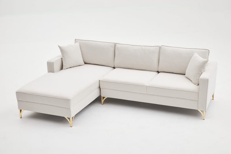 Retzow Soffa m. Divan 4-sits - Beige - Divansoffor & schäslongsoffa - 4 sits soffa med divan