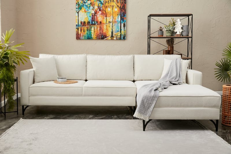 Retzow Soffa m. Divan 4-sits - Beige - Divansoffor & schäslongsoffa - 4 sits soffa med divan