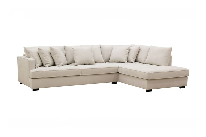 Rossi Djup 3-sits L Soffa med Schäslong Höger - Ljus Beige - Möbler - Soffa - Divansoffor & schäslongsoffa