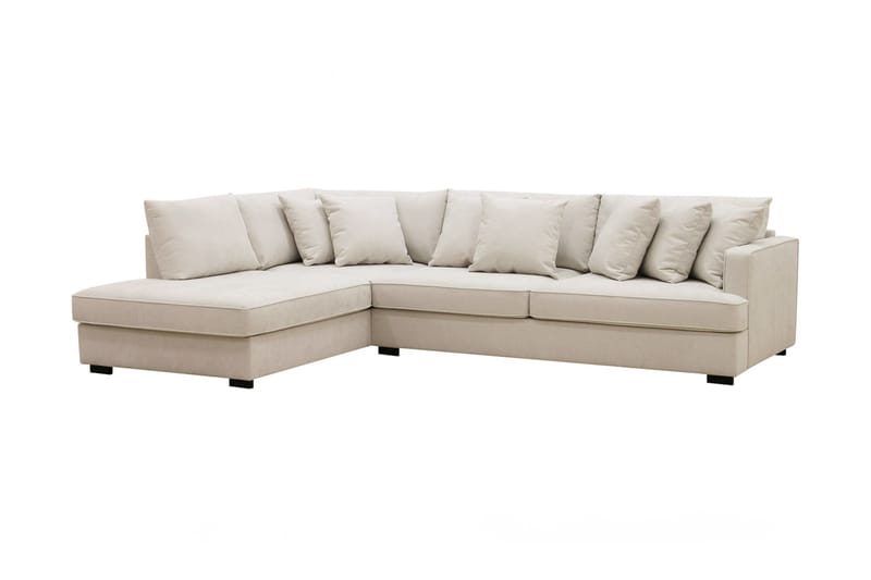 Rossi Djup 3-sits L Soffa med Schäslong Vänster - Ljus Beige - Möbler - Soffa - Divansoffor & schäslongsoffa