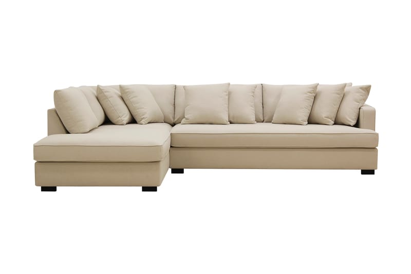 Rossita 4-sits Hörnsoffa hel dyna i Bouclé Vänster - Beige - Möbler - Soffa - Divansoffor & schäslongsoffa