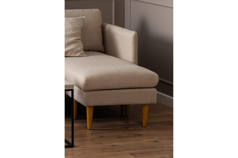 Sanat 3-sits Soffa med Divan - Beige - Divansoffor & schäslongsoffa - 3 sits soffa med divan