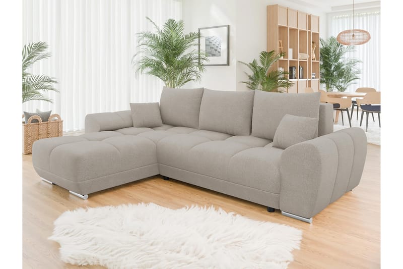 Simerly Soffa med Divan 3-sits - Beige - Möbler - Soffa - Divansoffor & schäslongsoffa