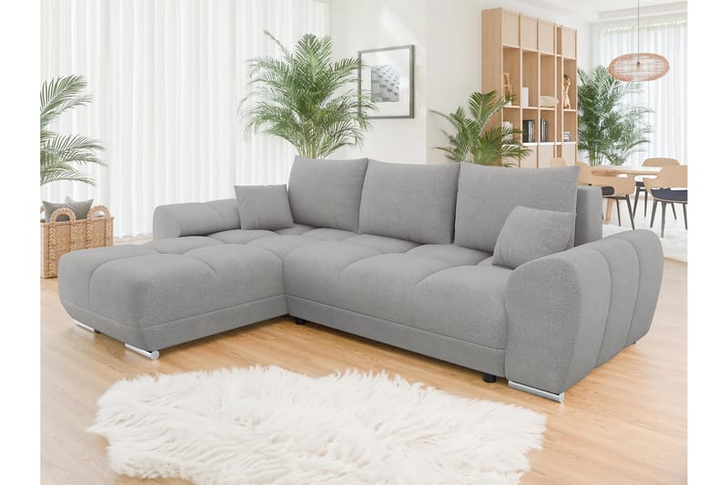 Simerly Soffa med Divan 3-sits - Grå - Möbler - Soffa - Divansoffor & schäslongsoffa