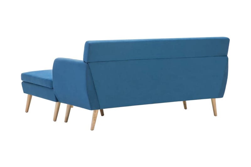 Soffa L-formad tyg 171,5x138x81,5 cm blå - Blå - Divansoffor & schäslongsoffa