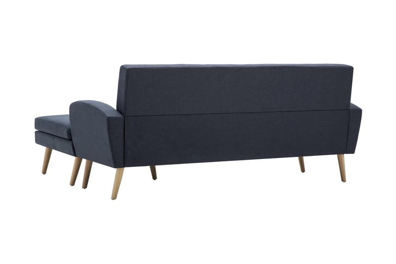 Soffa L-formad tyg 186x136x79 cm mörkgrå - Grå - Divansoffor & schäslongsoffa