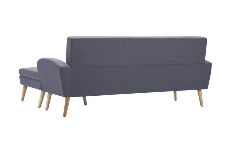 Soffa L-formad tygklädsel 186x136x79 cm ljusgrå - Grå - Divansoffor & schäslongsoffa