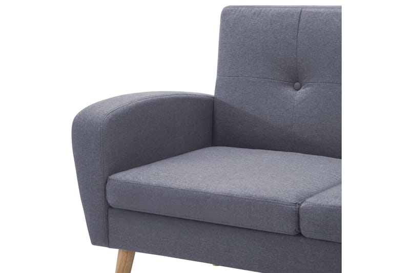 Soffa L-formad tygklädsel 186x136x79 cm ljusgrå - Grå - Divansoffor & schäslongsoffa