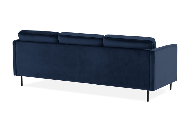 Teodin Sammetssoffa 2-sits med Divan Höger - Blå - Divansoffor & schäslongsoffa - Sammetssoffa - 2 sits soffa med divan