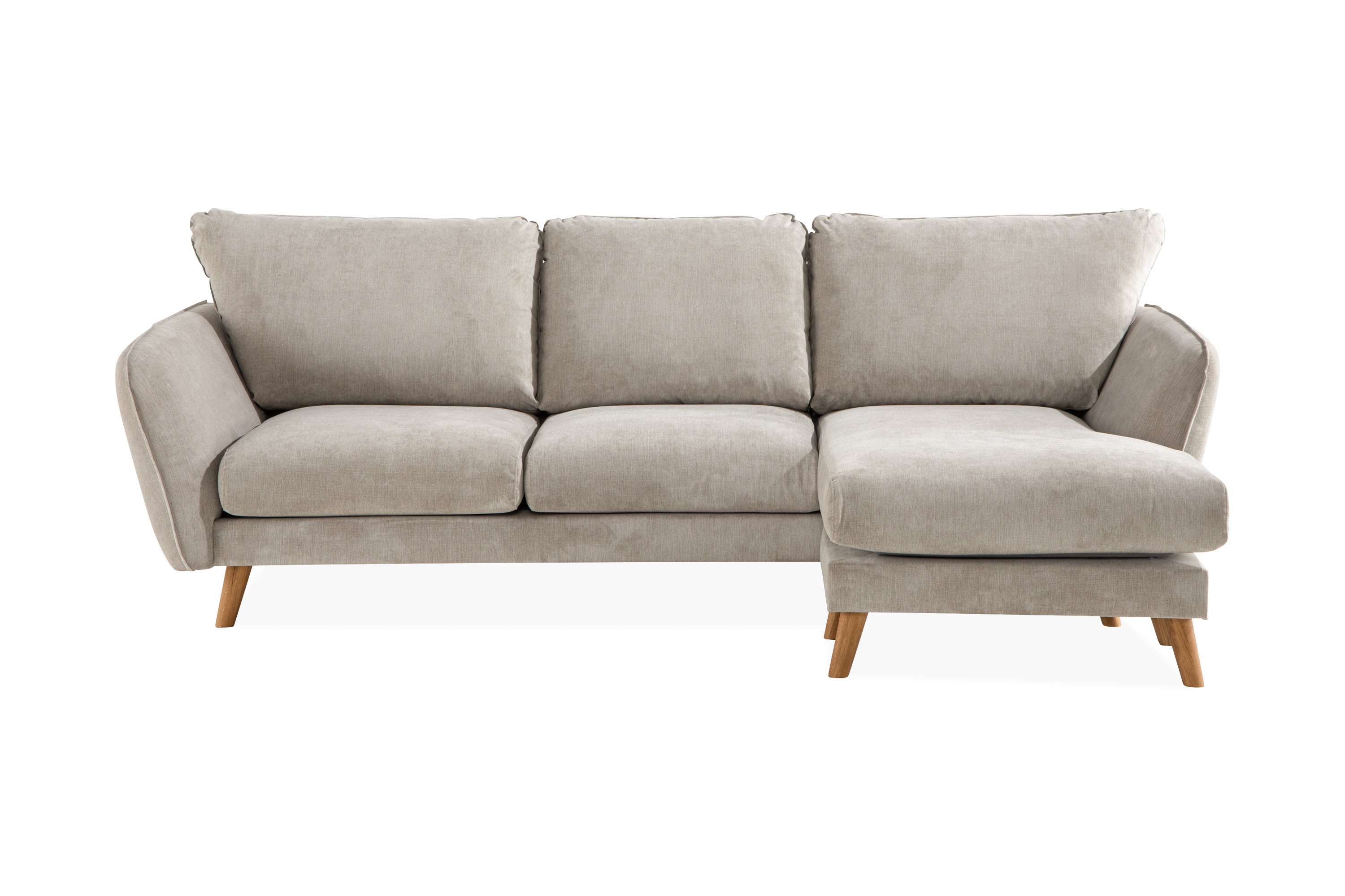 Trend Lyx 3-sits Divansoffa Höger - Beige/Ek Divansoffor & schäslongsoffa Beige