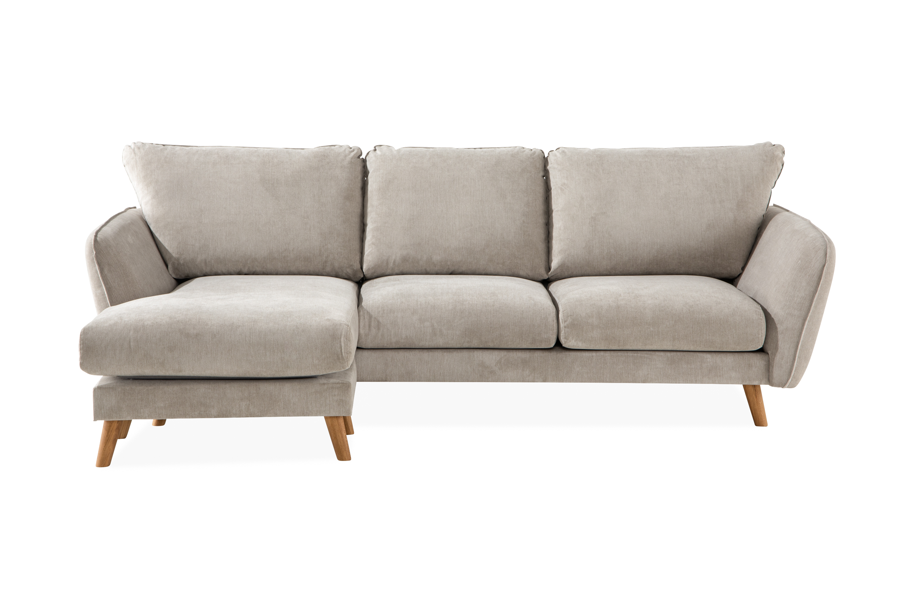 Trend Lyx 3-sits Divansoffa Vänster - Beige/Ek Divansoffor & schäslongsoffa Beige