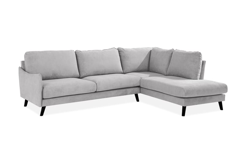 Trend Lyx Schäslongsoffa Höger - Ljusgrå/Svart - Divansoffor & schäslongsoffa - 4 sits soffa med divan