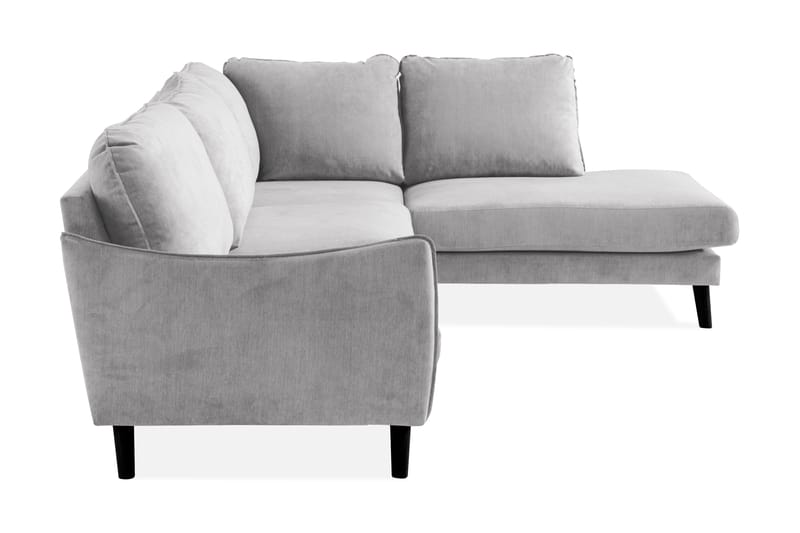 Trend Lyx Schäslongsoffa Höger - Ljusgrå/Svart - Divansoffor & schäslongsoffa - 4 sits soffa med divan