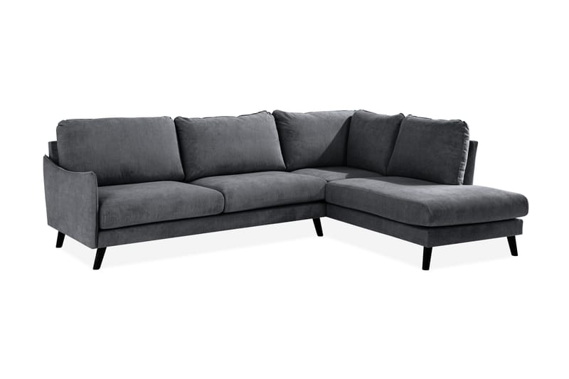 Trend Lyx Schäslongsoffa Höger - Mörkgrå/Svart - Divansoffor & schäslongsoffa - 4 sits soffa med divan