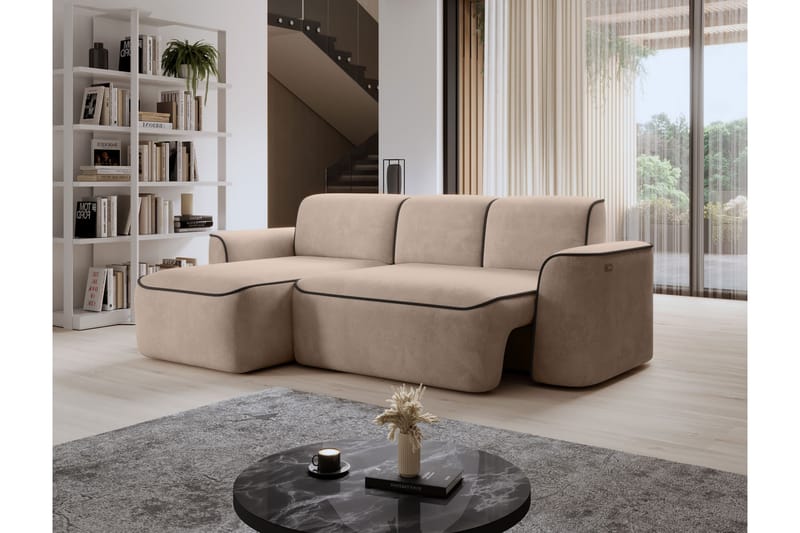 Ume 4-sits Soffa med Divan - Cream - Möbler - Soffa - Divansoffor & schäslongsoffa