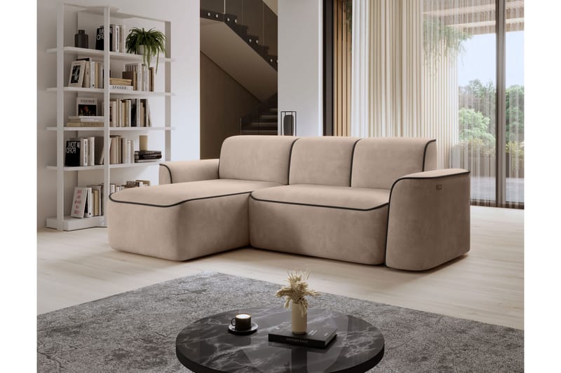 Ume 4-sits Soffa med Divan - Cream - Möbler - Soffa - Divansoffor & schäslongsoffa