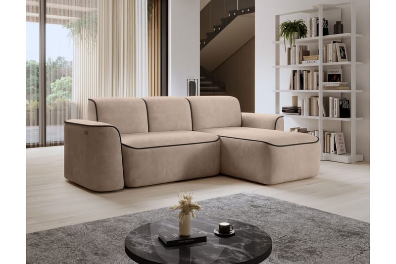 Ume 4-sits Soffa med Divan - Cream - Möbler - Soffa - Divansoffor & schäslongsoffa