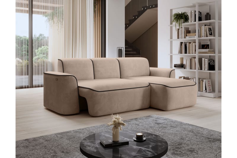 Ume 4-sits Soffa med Divan - Cream - Möbler - Soffa - Divansoffor & schäslongsoffa