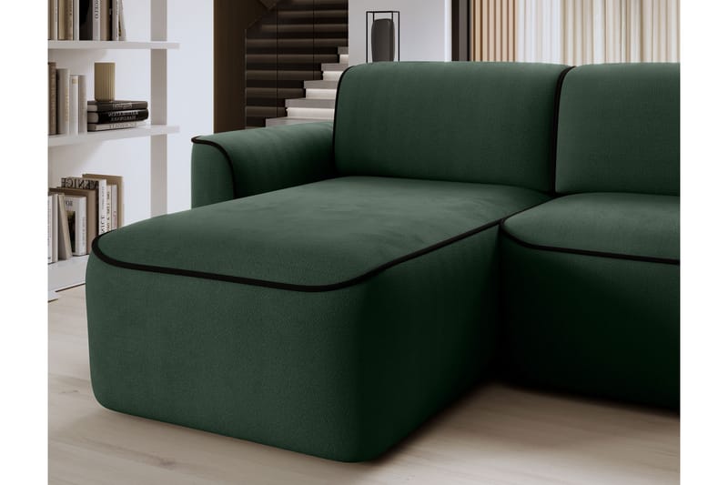 Ume 4-sits Soffa med Divan - Grön - Möbler - Soffa - Divansoffor & schäslongsoffa