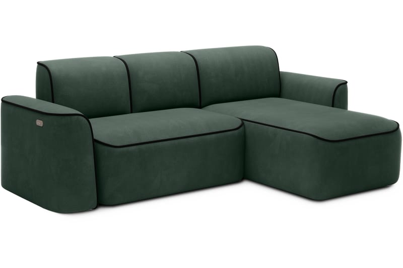 Ume 4-sits Soffa med Divan - Grön - Möbler - Soffa - Divansoffor & schäslongsoffa