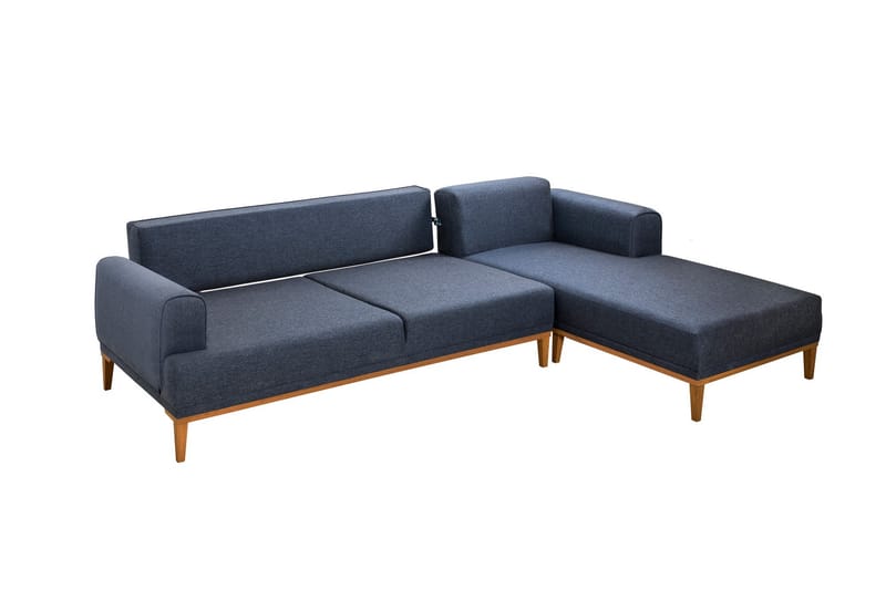 Valsot 4-sits Soffa med Divan - M�örkblå - Möbler - Soffa - Divansoffor & schäslongsoffa