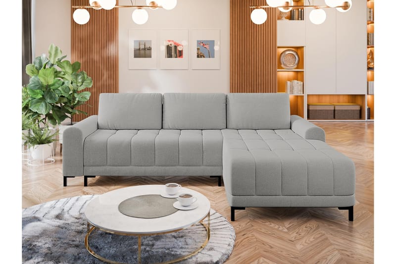 Vilshult Soffa med Divan 3-sits - Ljusgrå - Möbler - Soffa - Divansoffor & schäslongsoffa