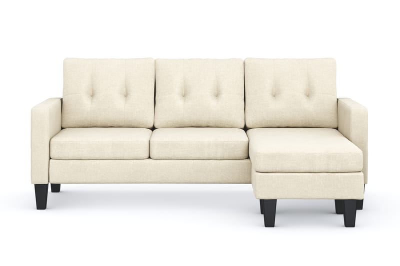 Vislanda 3-sits Soffa med Divan - Beige - Möbler - Soffa - Divansoffor & schäslongsoffa