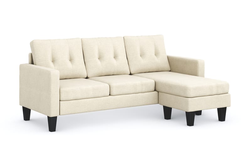 Vislanda 3-sits Soffa med Divan - Beige - Möbler - Soffa - Divansoffor & schäslongsoffa