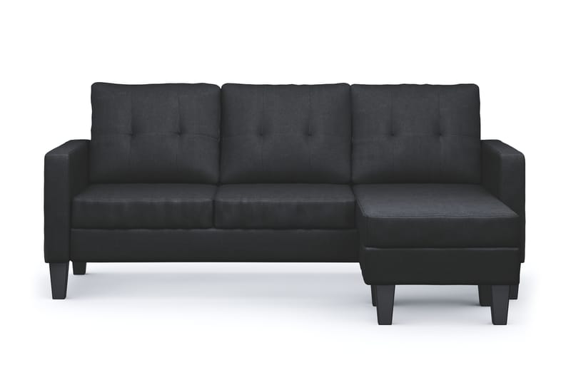 Vislanda 3-sits Soffa med Divan - Svart - Möbler - Soffa - Divansoffor & schäslongsoffa