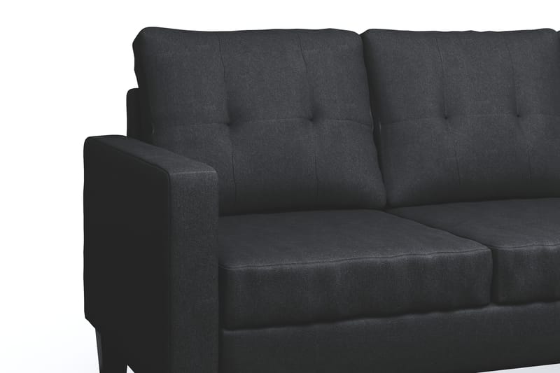 Vislanda 3-sits Soffa med Divan - Svart - Möbler - Soffa - Divansoffor & schäslongsoffa