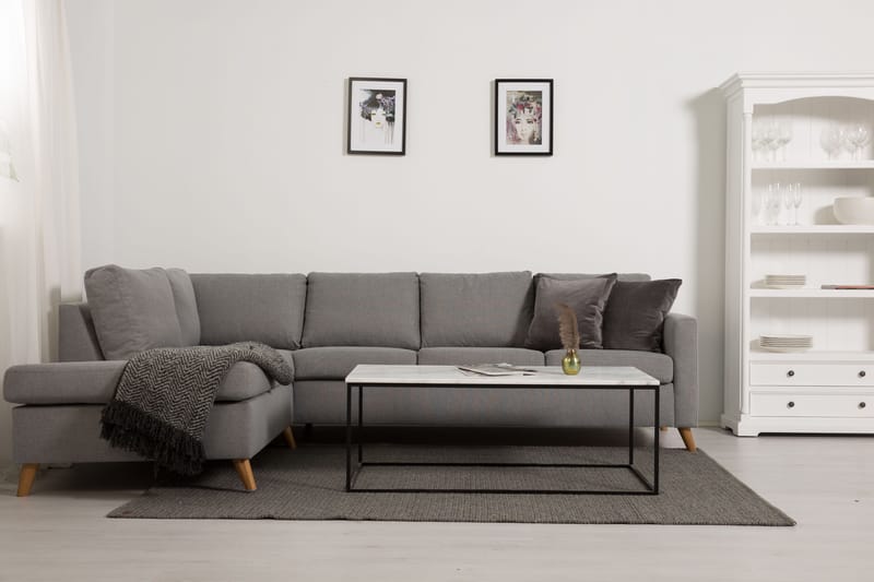 Zero 4-sits Soffa med Schäslong Vänster - Ljusgrå - Divansoffor & schäslongsoffa - 4 sits soffa med divan
