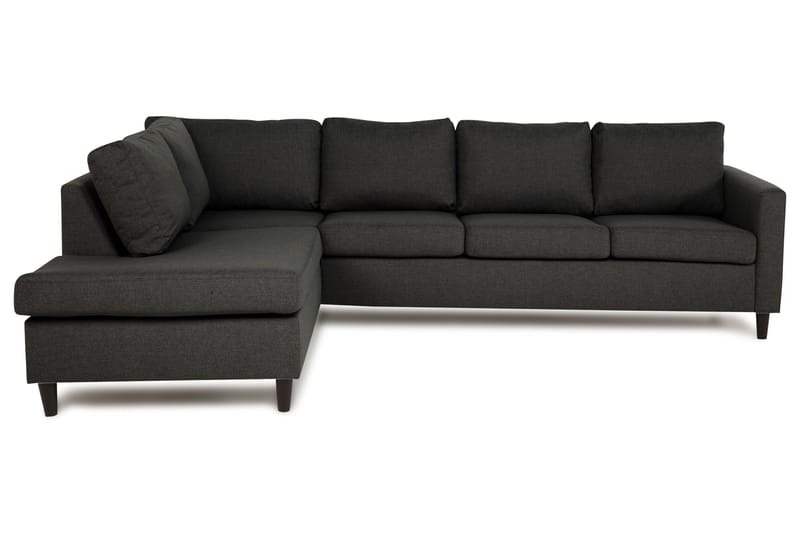 Zero 4-sits Soffa med Schäslong Vänster - Mörkgrå - Divansoffor & schäslongsoffa - Skinnsoffor - 2 sits soffa med divan - 3 sits soffa med divan - 4 sits soffa med divan - Sammetssoffa