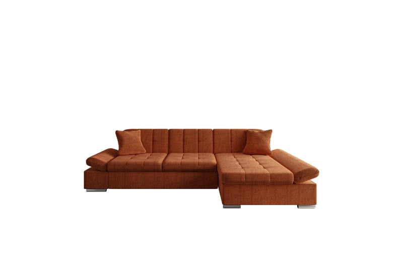 Djerra Soffa med Divan 3-sits - Orange - Möbler - Soffa - Divansoffor & schäslongsoffa