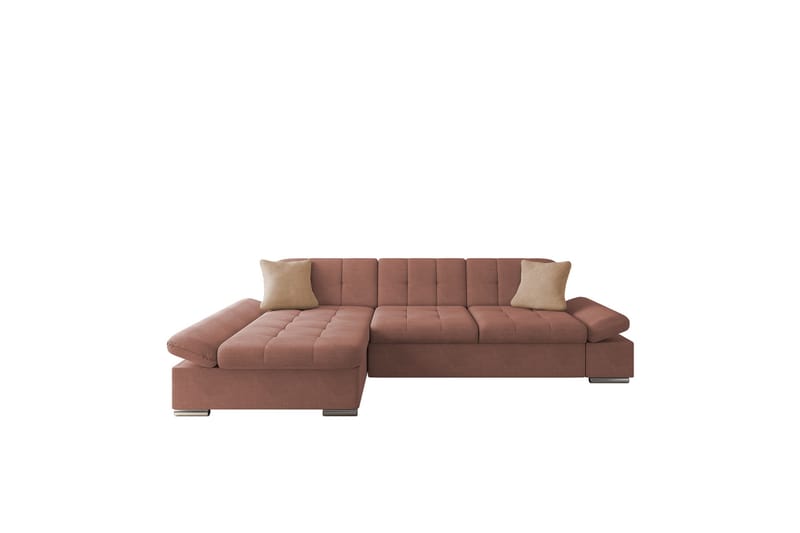 Djerra Soffa med Divan 3-sits - Rosa/Beige - Möbler - Soffa - Divansoffor & schäslongsoffa