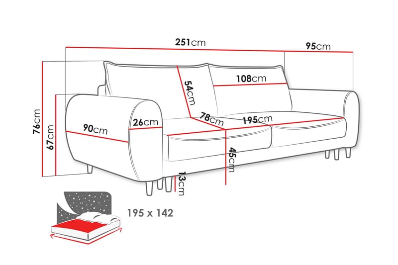 Eduardo Soffa 3-sits - Svart - Möbler - Soffa - 3 sits soffa