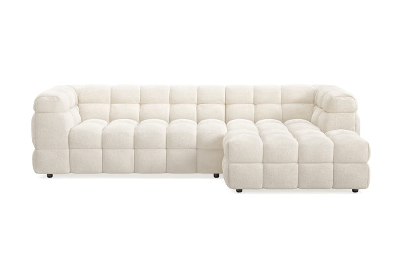 Elise 3-sits Bubblig Soffa med Divan - Beige Teddy - Möbler - Soffa - Hörnsoffa