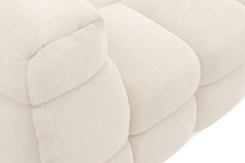 Elise 3-sits Bubblig Soffa med Divan - Beige Teddy - Möbler - Soffa - Hörnsoffa